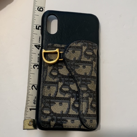 Dior Saddle Oblique Jacquard Canvas & Leather iPhone X Case • Authentic - Picture 8 of 16
